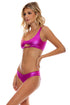 Luli Fama Babes Just Want Sun Scoop Neck Cut Out Top